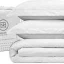 Threadmill White Duvet Cover King Size Bedding Set, Breathable Comforter Cover, Soft 3-Pc Cotton King Duvet Cover Set with 2 Pillow Shams, Button Closure & Corner Ties Fits Cal King Duvet Cover