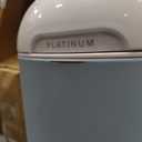Diaper Genie Platinum Pail (Glacial Blue) is Made in Durable Stainless Steel and Includes 1 Easy Roll Refill with 18 Bags that can Last up to 5 Months.