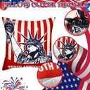 Mindsoft 250th Anniversary Patriotic Pillow Covers 18x18 Inch Set of 4 American Flag 4th of July Pillow Cover Red White and Blue 1776-2026 Pillowcase for Memorial Day Independence Day Sofa Couch Decor