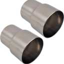 SSN Exhaust Pipe Reducer Component Adapter 2.5 Inch ID to 3.0 Inch ID Polished 304 Stainless Steel Universal ID 2.5" to ID 3.0" Exhaust Pipe Reducer Adapter 4 Inch Length-Pair