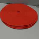 SHACOS Round Placemats Set of 6 Braided Cotton Polyester 15 inch Washable Place Mats for Dining Tables Christmas Table Mats Home Wedding Party Table Decor (Red, 6)