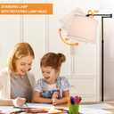 55"-65.5" Adjustable Floor Lamp for Living Room, Black Swing Arm Floor Lamps for Home, Modern Standing Lamp, Tall Black Floor Lamp for Reading, Home Office, Nursery, Bedroom