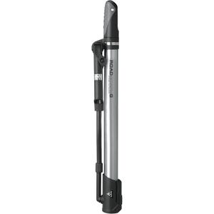 Topeak Road Morph Bike Pump  Portable Mini Floor Pump with Gauge, Fits Presta, Schrader & Dunlop Valves, 140 PSI Max, Aluminum Barrel, Fold-Out Foot Pad, Flexible Hose & Mount Bracket, Lightweight (black, silver)
