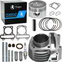 Tupo 47mm 49cc 50cc to 80cc Big Bore Cylinder Piston Ring Gasket Top End Rebuild Kit Compatible with GY6 4-Stroke 139QMB JONWAY TAOTAO ZNEN Roketa ATV Moped Go-Kart 69mm Valves