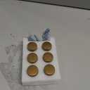 Set of 6 Antique Brass Drum Cabinet Knobs for Drawers, Heavy-Duty Solid Zinc Handles, 1" Diameter for Farmhouse & Modern Kitchen Hardware