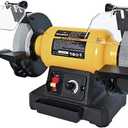 Woodskil 6 Inch Variable Speed Bench Grinder, 2000–3400 RPM Adjustable Speed, 2.5A Motor, Dual Grinding Wheels 36 & 60 Grit, Adjustable Tool Rest, Eye Shield for Sharpening Knives, Tools, Metal