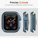 ULTIMAL Metal Case Compatible with Apple Watch Series 9/8/7 45mm with Back Cover,Military Grade Shockproof Protective Case, Rugged Cover for iWatch 45mm (Blue)