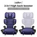 Diono Connect3 RXT 2-in-1 High Back Booster, Slim Fit 3-Across in Many Mid-Sized Sedans and SUVs, for Children from 40-120 lbs., Lightweight with Latch, Purple Wildberry, Manufactured Date: 03/16/2026