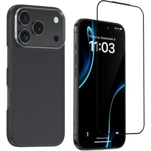 BENKS ArmorAir 600D Kevlar Case + GlassWarrior Sapphire Screen Protector for iPhone 17 Pro Max 6.9 inch