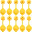 10 Pcs Gas Can Vent Cap, Universal Fuel Can Vents Caps Replacement, Spout Caps Plug (Yellow)