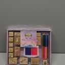 Unicorn Wooden Stamp and Sticker Set for Girls, Stampers, Inkpad, Coloring Pencil, Sticker Included, Arts & Crafts Set for Girls Boys Kids Ages 4 5 6 7 8 9 10 Years Old