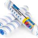 12 Inch Microfiber Paint Roller Covers (4 Pack) - 3/8 Nap for All Types of Painting Surfaces, Lint-Free & Easy Clean, Ideal for Walls, Ceilings & Large Area Painting