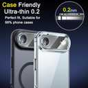 Ferilinso 6 Pack Camera Lens Protector for iPhone Air Accessories, Phone Case Friendly, 9H+ 17 Air Tempered Glass Cover, Ultra HD, Anti-Scratch, Not Easy to Break, Strong Adsorption (6.5 inches)