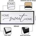 Home Sweet Home Decorative Rustic Sign & Plaque Framed Wall Art for Couples, 40''15'' Vintage Farmhouse Wooden Horizontal Home Sweet Home Wall Decor Above Bed, Cottagecore Wedding Gift