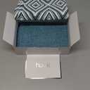 HPUK Decorative Throw Pillow Covers Set of 4 Geometric Design Linen Cushion Cover for Couch Sofa Living Room, 18"x18" inches, Aqua Blue