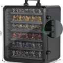 Miniature Storage Case with 6 Metal Trays Aluminum Frame Case with Lock Large Capacity Miniature Display Case