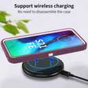 NUFR Enhanced Case for Samsung Galaxy S21 FE 5G, Military Grade Protective, Shockproof & Dropproof, Dust-Proof, Compatible with Samsung Galaxy S21 FE 5G (WineRed-Pink)