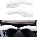 YHCDSEA Steering Lever Cover for Tesla Model 3/Y, Gear Shift Cover Accessory - Decorative Cover (White)