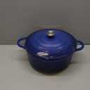 Cast Iron Dutch Oven with Lid  Non-Stick Ovenproof Enamelled Casserole Pot  Sturdy Dutch Oven Cookware  Dark Blue, 7.3-Quart, 30cm  by Nuovva