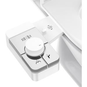 Bidet Attachment for Toilet Seat, Adjustable Fresh Cold Water Pressure, Stainless Steel Inlet (White)