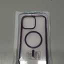 FNTCASE for iPhone 14 Pro-Max Case: Clear Magnetic Phone Cases with Screen Protector Compatible with Magsafe Slim Anti Yellowing Rugged Shockproof Protective Transparent Cell Phone Cover (B-Purple)