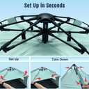 WhiteFang Deluxe Pop Up Beach Tent Sun Shade Shelter for 3-4/5-6 Person, UV Protection, Extendable Floor with 3 Ventilating Windows Plus Carrying Bag, Stakes, and Guy Lines