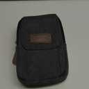 Ranboo Canvas Phone Pouch for Men Small Crossbody Purse Shoulder Cell Phone Arm Bag Multifunction Carrier Belt Clip Holster Case Fit for iPhone 17/16/15/14/13 Pro Max Samsung Galaxy S25 Edge S24 Ultra (Black)