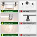 4-Light Modern Vanity Light Fixtures Over Mirror, Brushed Nickel Bathroom Light Fixtures, Vanity Lights, Wall Sconce with Clear Glass Shade for Bathroom, E26 Base