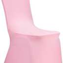 Peomeise Stretch Spandex Chair Cover for Wedding Party Dining Banquet Event (Pink, 6)
