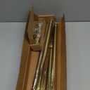 Gold Tension Shower Curtain Rod 36-84 Inch(3-7ft) Never Rust No Drilling Non Slip Spring Tension Shower Rod, Heavy Duty Tension Rod, Adjustable Curtain Rod for Bathroom Window Living Room