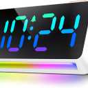 LED Digital Clock for Bedroom, Super Loud Alarm Clock for Heavy Sleepers Adults, Teens | Simple Plug-In Electric Bedside Nightstand Desk Clock with Light and Adjustable Color/Volume/Brightness/Snooze