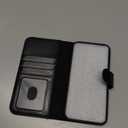 LUMARKE Designed for iPhone 15 Pro Max Wallet Case - Detachable Flip Folio Cover - RFID Blocking 4 Card Slots Holder - Premium Leather Magnetic Kickstand - Protective Phone Case 6.7", Black