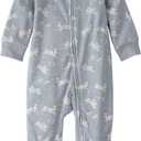 Little Planet by Carter's Neutral Sleep and Play made with Organic Cotton, Blue Bunnies, 9M
