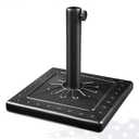 FRUITEAM 22lb Umbrella Base,15" Square Patio Umbrella Stand Weight,Heavy Duty Market Table Umbrella Base Stand for Outdoor and Yard(Black)