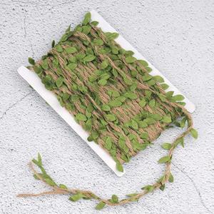 66 Feet Burlap Leaf Ribbon with Artificial Vine Green Leaves, NOGAMOGA Natural Jute Twine for DIY Crafts, Wedding Decoration, Home, Garden Artworks and Craftsneeds
