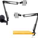 2in1 Wall Phone Mount,Overhead Camera Mount for iPhone Samsung Live Streaming,Baking,Craft,Videos,Online Lessons - Acetaken