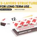 Adhesive Magnetic Tape 8 Feet,Flat Package (8 PCS 1X12"),Sticky Strips,Tapes Magnets for White Board.Magnetic Strips for Classroom