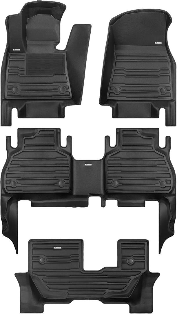 TuxMat - for BMW X7 7-Seater 2019-2026 Models - Custom Car Mats - Maximum Coverage, All Weather, Laser Measured - This Full Set Includes 1st, 2nd and 3rd Rows