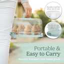 Cake Carrier with lid and Handle - Multipurpose Cake Stand with Lid for 10 Cake, Pie, Cupcakes - Cake Holder & Lid, Plastic Cake Container, Round Cake Cover for Transport & Storage (Seafoam Green)