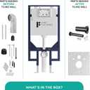 Fine Fixtures Insulated Universal Wall Hung Toilet Tank, Designed to fit all wall type construction, 2x4" framing as well as 2x6"