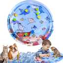 25.6 Inch Cat Water Mat Dog Water Bed Pet Wa-TER Bed Three Layer Thickening Cooling Mat Easy to Clean Suitable for All Types of Pets