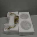 2 Light Vintage Bathroom Light Fixtures, Gold Bathroom Vanity Light, Brass Finish with Clear Tulip Glass Shade, Wall Lighting for Bedroom, Living Room, Hallway,E26 Base