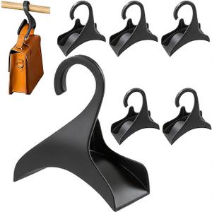 6 Pcs Purse Hanger Hook Acrylic Black Bag Tie Handbag Belt Hanger Closet Organizer Storage Handbags Tote Holder for Storing Handbags Satchels