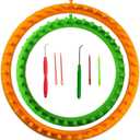 S & E TEACHER'S EDITION 2 Pack Round Knitting Loom Set, DIY Knitting Craft Kit, 9.5 Inch & 11.5 Inch Diameter for Woman & Man Hat Knitter(2 Round Loom).