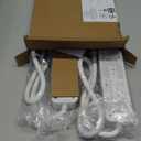 Amazon Basics Rectangle 6-Outlet, 600 Joule Surge Protector Power Strip, 2ft, Small, White, 2-Pack