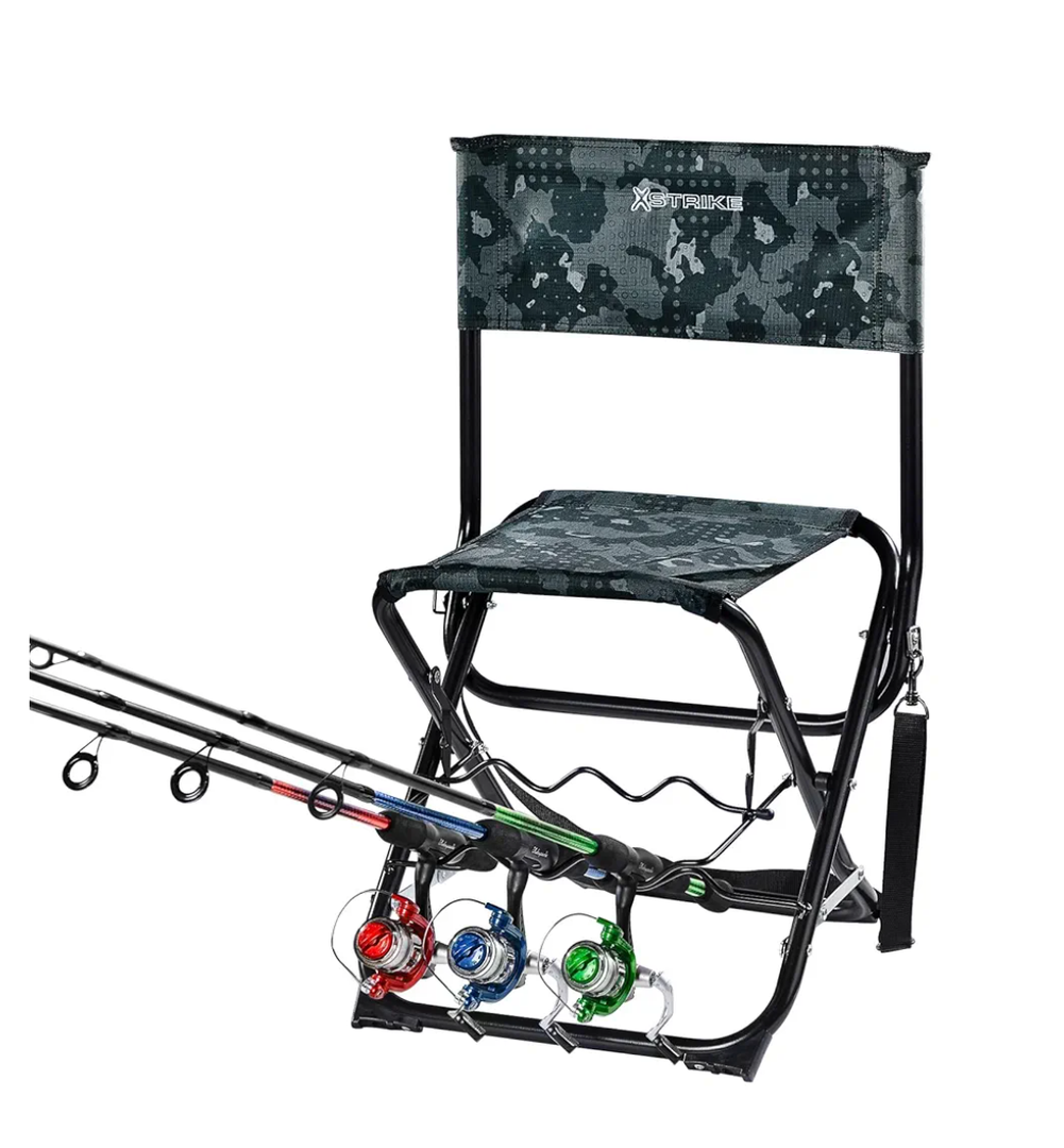 Fishing Chairs with Rod Holder Outdoor Folding Fishing Stool