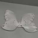 Mozlly Butterfly Wings for Kids - 2 Layer Fairy Wings for Girls and Boys, Halloween Costume Wings and Cosplay Wings Fairy Costumes for Kids, Small Fairy Wings for Kids - One Size, 14 Inches - White