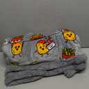 Giggling Getup Wearable Blanket Hoodie for Adults Gifts for Teen Girls Sister Women Sherpa Fleece Printed Hooded Blanket Sweatshirt Warm Cozy with Pocket & Sleeves Grey Chicken Nuggets Fries