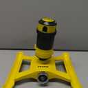 Dramm ColorStorm Gear Drive Sprinkler on Heavy Duty,Durable Metal Base, 4 Patterns, Ideal for Small, Medium & Large Areas with Pass Through Feature, Yellow, 40 Foot Diameter