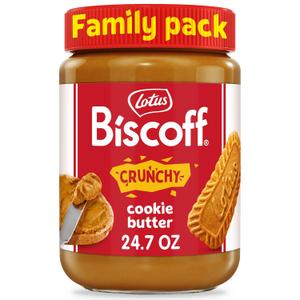 Lotus Biscoff Cookie Butter Spread, Crunchy, non GMO + Vegan, 24.7oz (EXP 04/01/26)